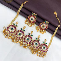 FS Collection Kundan Stone Choker Necklace Set