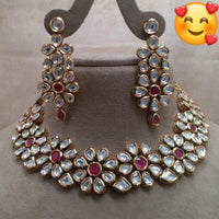 FS Collection Kundan Necklace Set