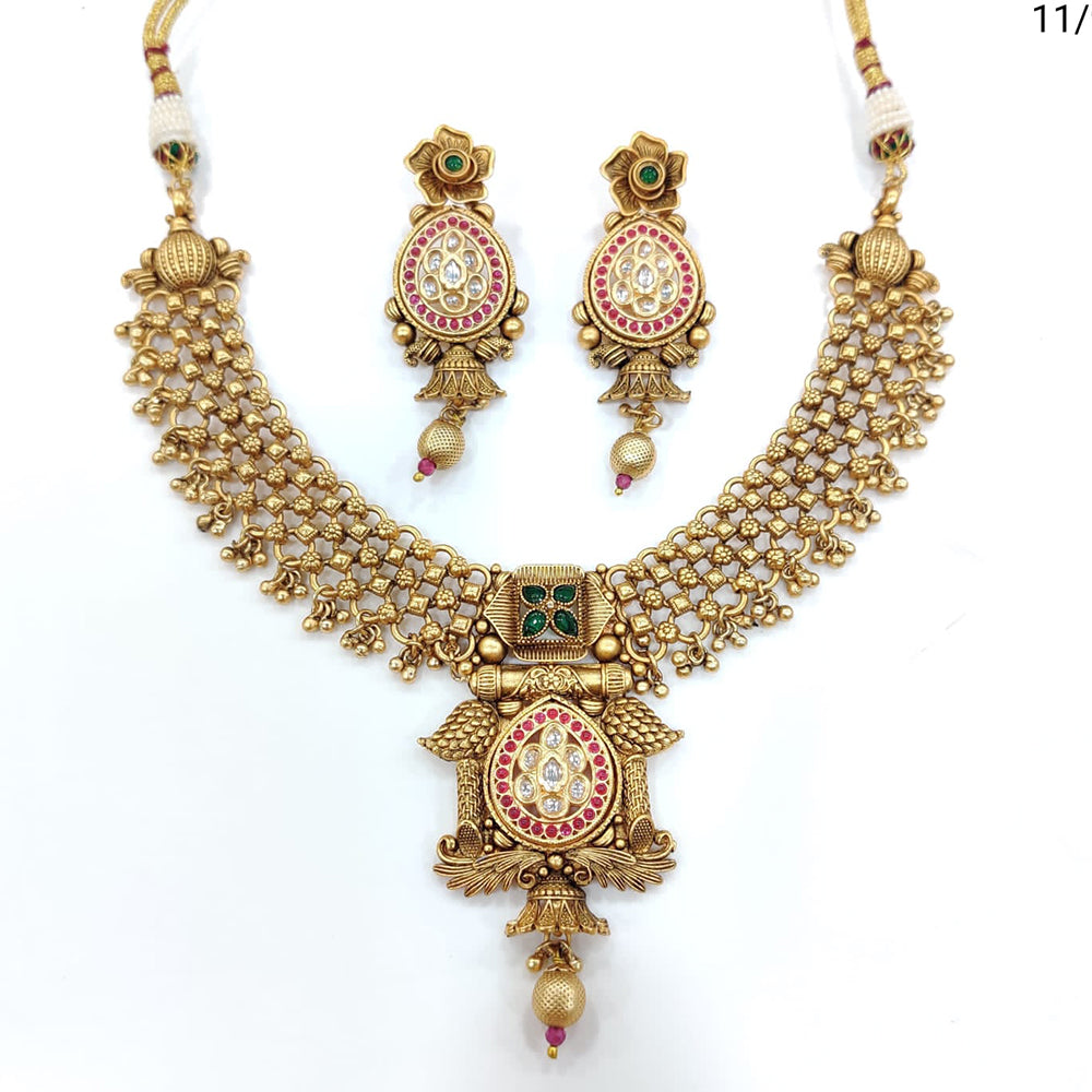 FS Collection Gold Plated Necklace Set