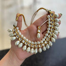 FS Collection Gold Plated Kundan Necklace Set