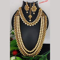 FS Collection Gold Plated Double Necklace Set