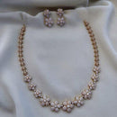FS Collection Gold Plated AD Stone Necklace Set