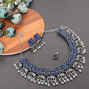 FS Collection Oxidised Plated Elephant Necklace Set
