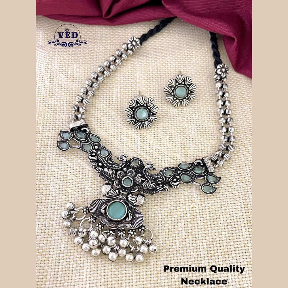 FS Collection Oxidised Plated Necklace Set