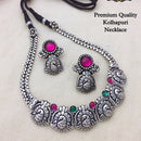 FS Collection Oxidised Plated Necklace Set