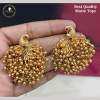 FS Collection Gold Plated Stud Earrings