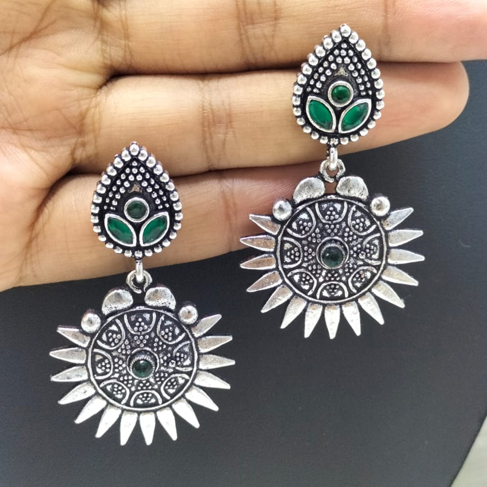 FS Collection Oxidised Plated Dangler Earrings