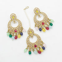FS Collection Earrings & Maangtikka Set