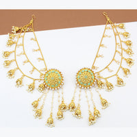 FS Collection Gold Plated Kanchain Earrings