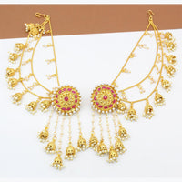 FS Collection Gold Plated Kanchain Earrings
