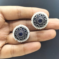 FS Collection Oxidised Stud Earrings
