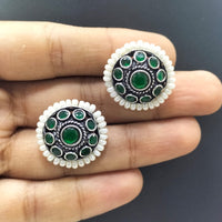 FS Collection Oxidised Stud Earrings