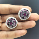 FS Collection Oxidised Stud Earrings