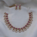 FS Collection Gold Plated AD Necklace Set
