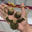 FS Collection Gold Plated Peacock Necklace Set