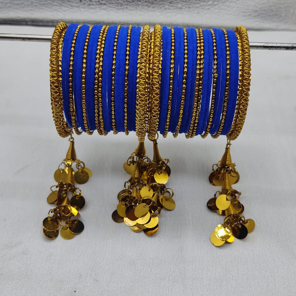 FS Collection Velvet Bangles Set