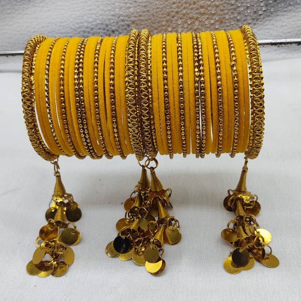 FS Collection Velvet Bangles Set