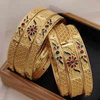FS Collection Gold Plated Bangles Set