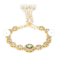 FS Collection Kundan Stone Adjustable Bracelet