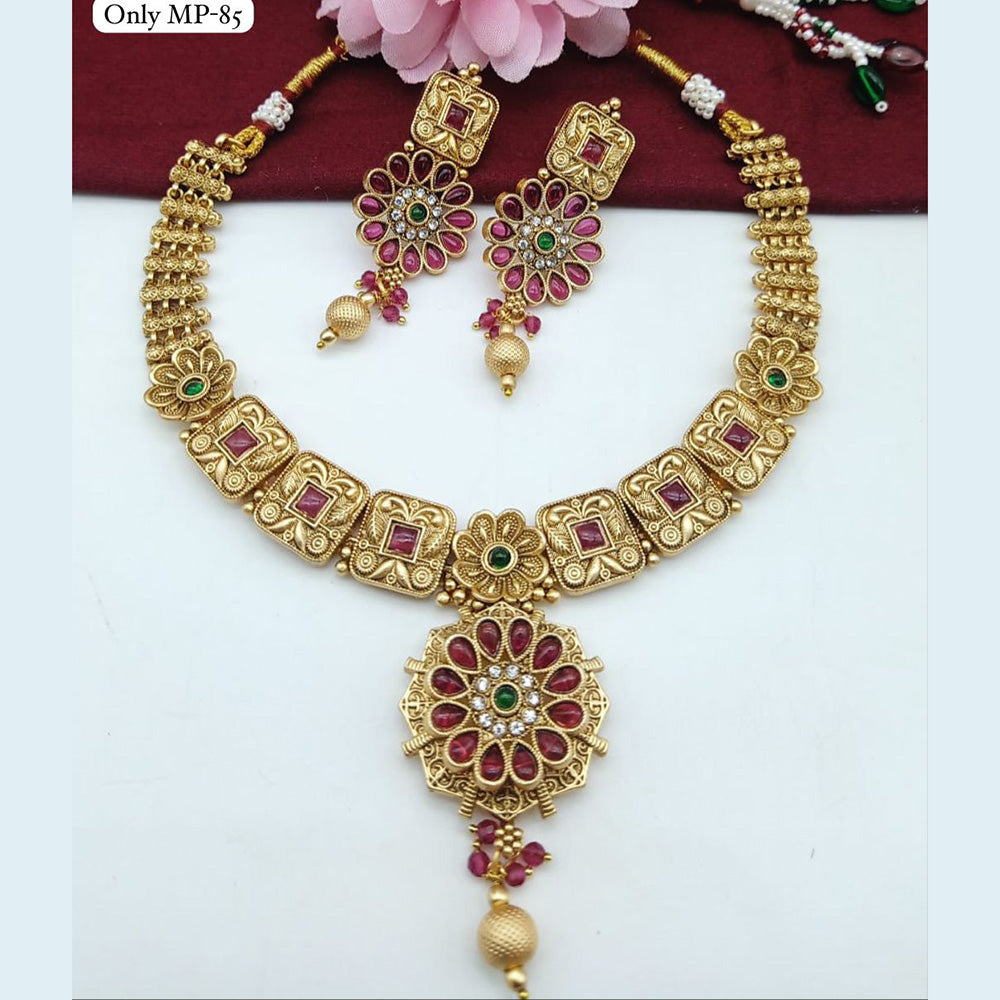 FS Collection Gold Plated Necklace Set