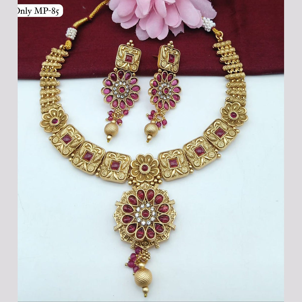 FS Collection Gold Plated Necklace Set