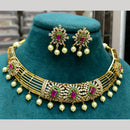 FS Collection Gold Plated AD Stone Necklace Set