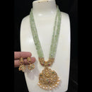 FS Collection Gold Plated AD Stone Long Necklace Set