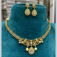 FS Collection Gold Plated AD Stone Necklace Set