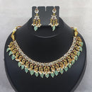 FS Collection Gold Plated AD Stone and Beads Necklace Set