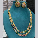 FS Collection Gold Plated Pota Stone Necklace Set