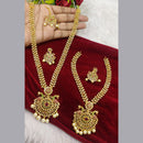 FS Collection Gold Plated AD Stone Double Necklace Set