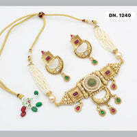 FS Collection Copper Gold Plated Choker Necklace Set