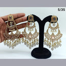 FS Collection Crystal Stone Earrings With Mangtikka