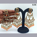 FS Collection Crystal Stone Earrings With Mangtikka