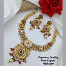 FS Collection Copper Gold Pota Stone Necklace Set