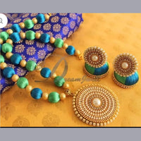 FS Collection Gold Plated Thread Long Necklaces