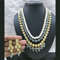 FS Collection  Gold Plated Kundan Stone Necklace Set