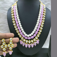 FS Collection  Gold Plated Kundan Stone Necklace Set