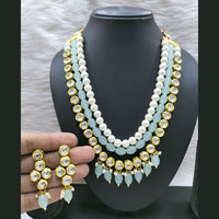 FS Collection  Gold Plated Kundan Stone Necklace Set