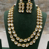 FS Collection  Gold Plated Kundan Stone Necklace Set