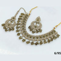 FS Collection Gold Plated Crystal Stone Necklace Set