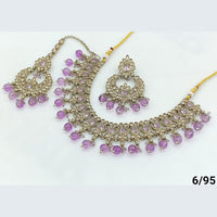 FS Collection Gold Plated Crystal Stone Necklace Set
