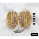 FS Collection Gold Plated Pota Stone Openable Kada
