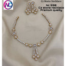 FS Collection Gold Plated CZ Stone Necklace Set
