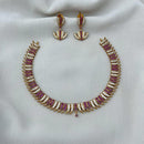 FS Collection Gold Plated AD Stone Necklace Set