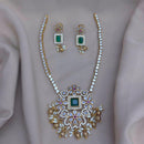 FS Collection Gold Plated CZ Stone Necklace Set