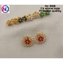 FS Collection Gold Plated CZ Stone Changeable Earrings
