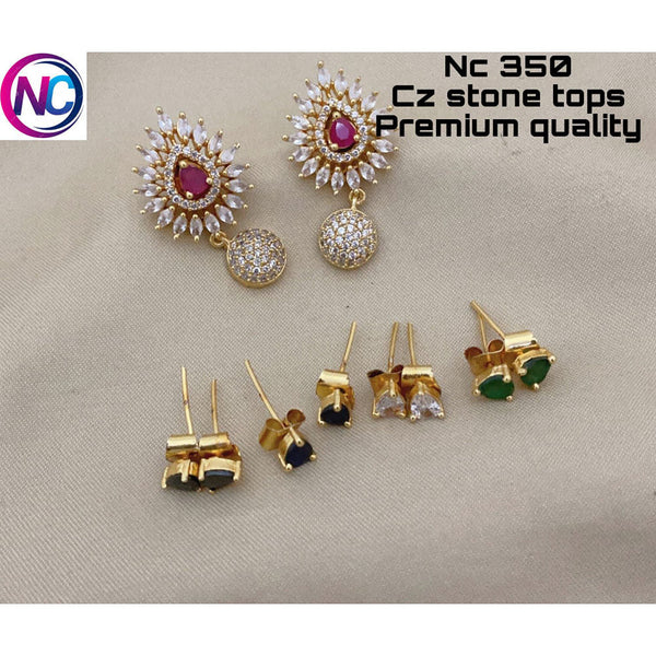 Flipkart.com - Buy AVIKSHA CREATIONS Gold Plated Changeable Studded Earring  with 4 Colour for Women and Girls Cubic Zirconia Brass Stud Earring Online  at Best Prices in India
