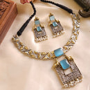 FS Collection 2Tone Plated Pota Stone Necklace Set