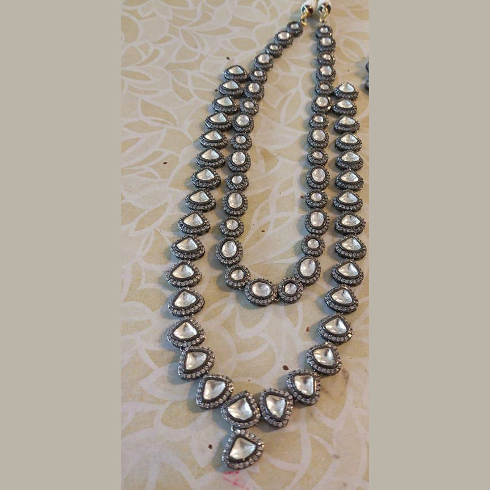 FS Collection Gold Plated Victorian Long Necklace